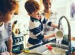 kids doing chores