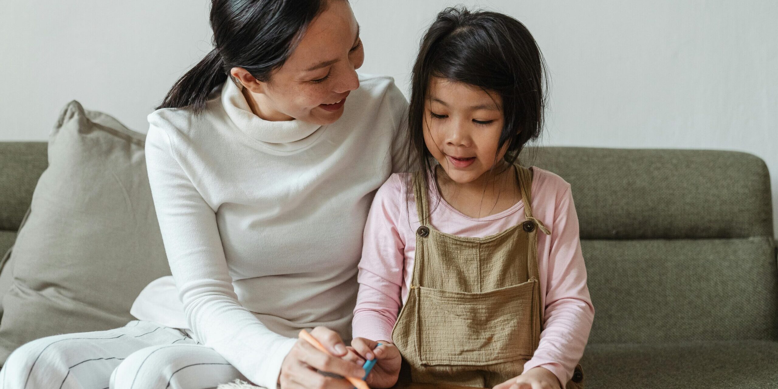 pexels-ketut-subiyanto-4474005 woman and child drawing