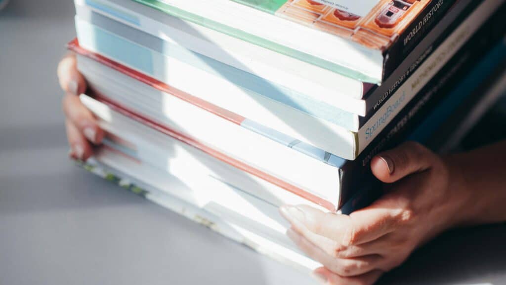 Books for different school subjects