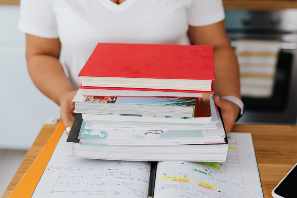 child with books