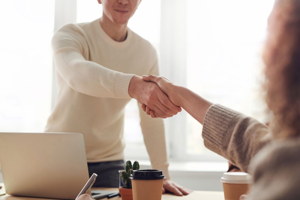 professionals shaking hands