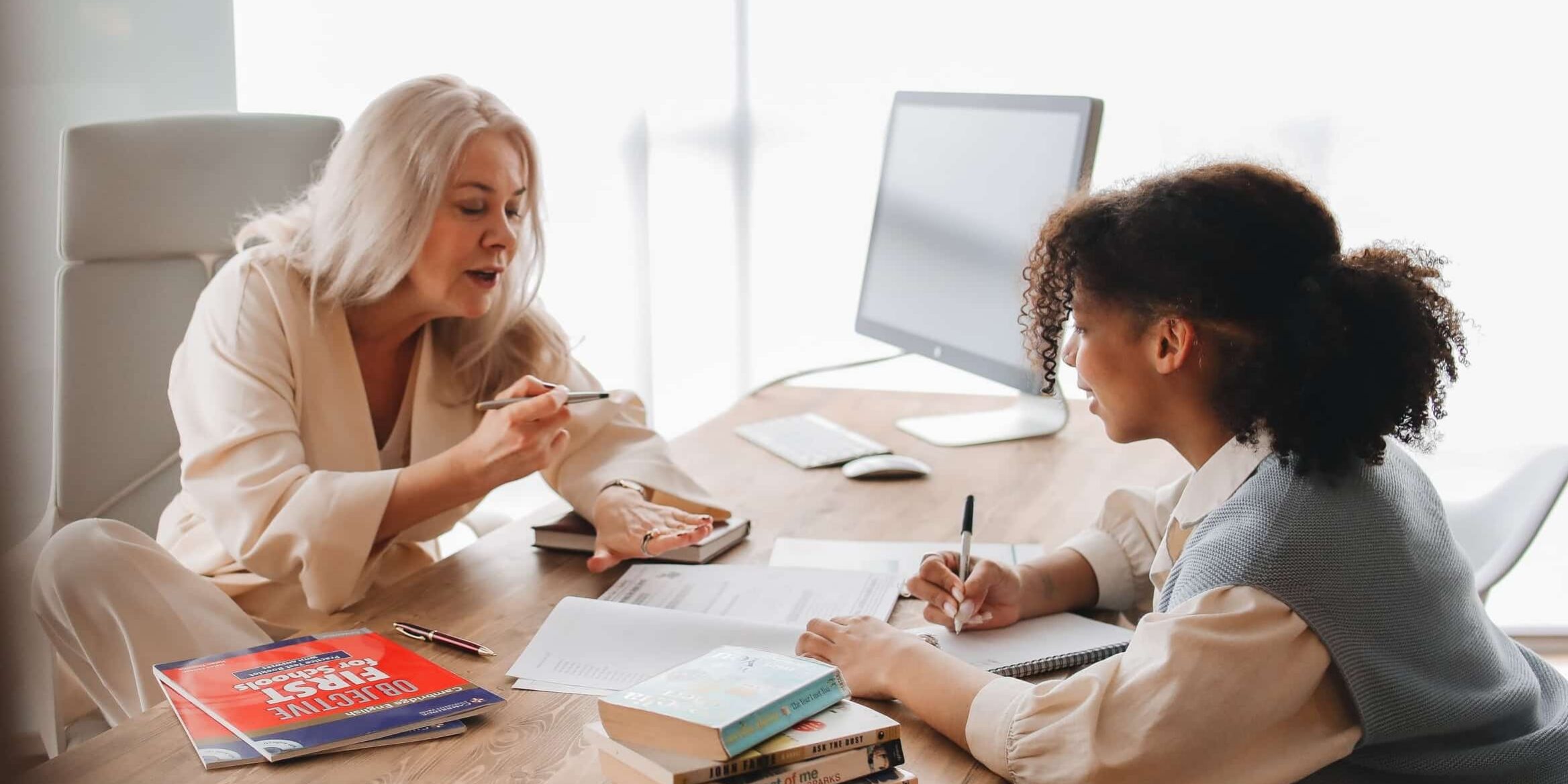 tutor helping student